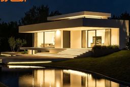 نورپردازی نمای ویلا با پروژکتور LED | راهنمای انتخاب و نصب