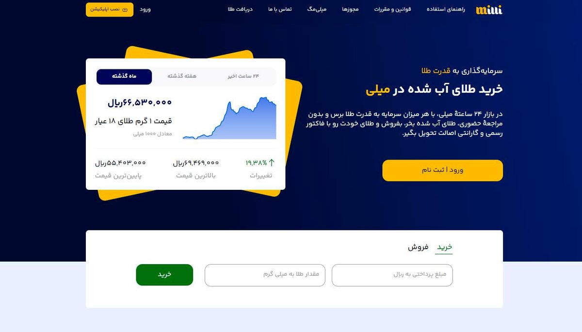 معرفی میلی سایت خرید طلای آب شده