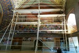 آغاز مرمت دیوارنگاره جنگ شاه اسماعیل صفوی در کاخ جهانی چهلستون