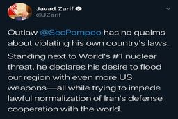 کنایه سنگین ظریف به صحبت‌های ضد ایرانی «مایک پامپئو»