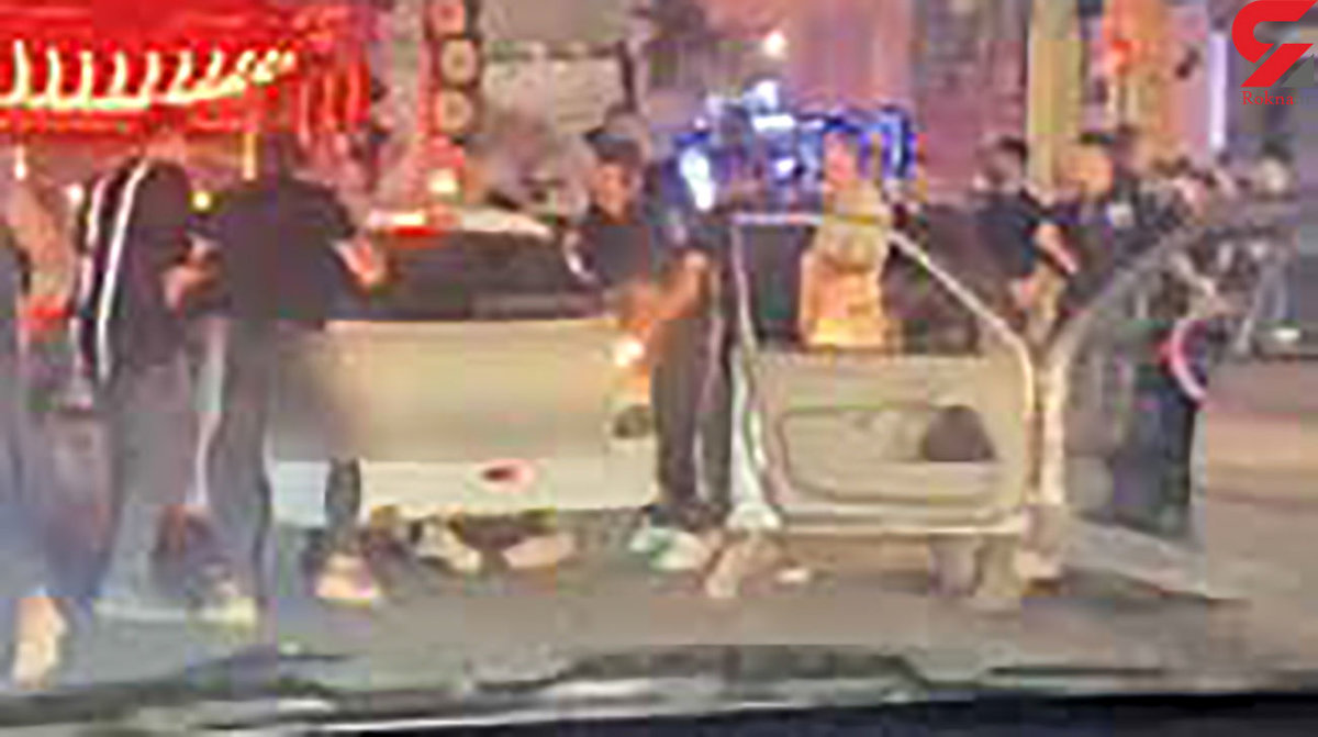 راننده زن عصبانی در کرج بازداشت شد + فیلم لحظه زیر گرفتن راننده زن پراید