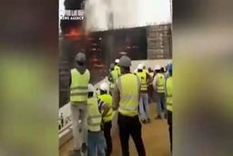 فیلم/ آتش‌سوزی در ساختمان موزه مصر