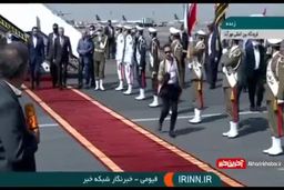 فیلم| رئیس مجلس دومای روسیه وارد تهران شد