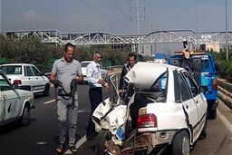 عکسی عجیب از پرایدی که مچاله شد!