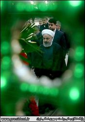 هیات دولت در مرقد امام