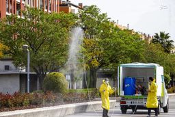 تصاویری از نقش پهپادها در مبارزه با کرونا