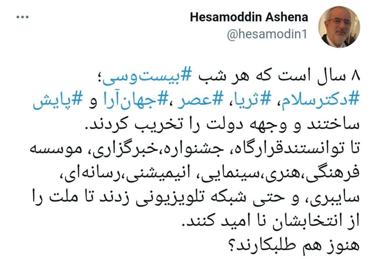 کنایه مشاور روحانی به مخالفان دولت