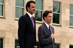دیدار امیر قطر با سرپرست پنتاگون
