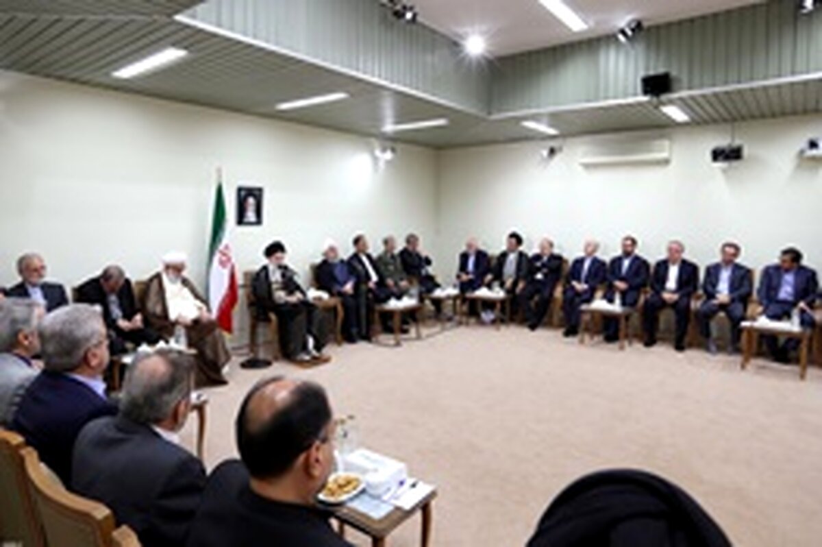 گزارش تصویری/ دیدار روحانی و اعضای هیأت دولت با رهبر انقلاب
