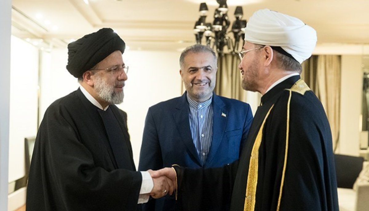 دیدار رئیسی با رئیس شورای مفتیان روسیه