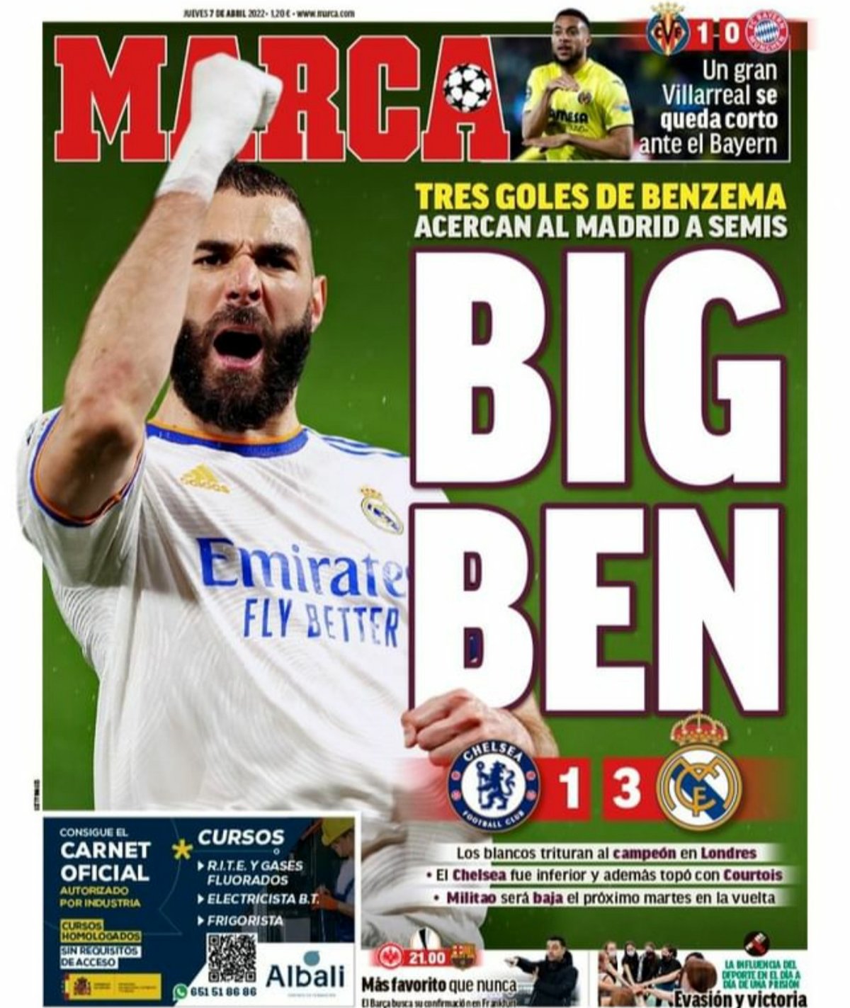 واکنش نشریات مادرید به هتتریک بنزما(عکس)
