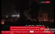 فیلم| بمباران غزه در زمان پخش زنده شبکه الجزیره
