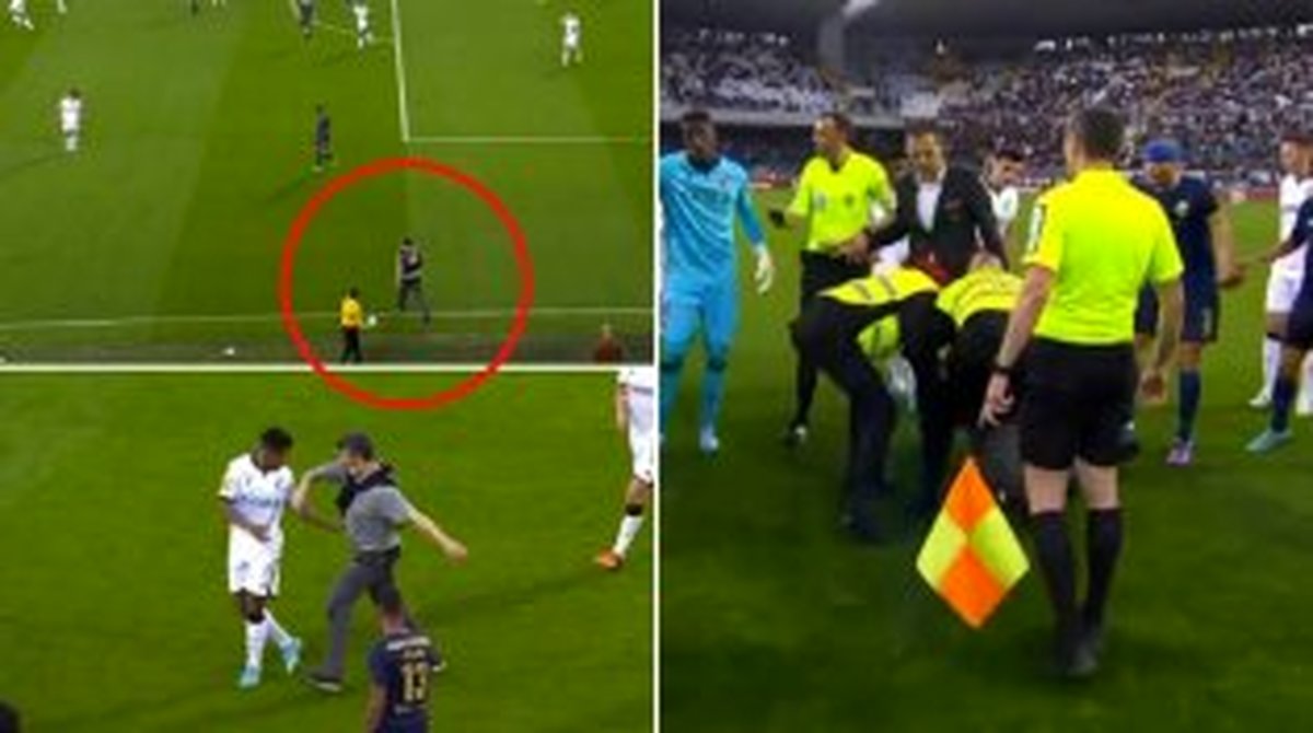 حمله با لگد به بازیکنان در بازی پورتو