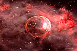 عکس | تصویر نجومی روز ناسا: سحابی حباب در برابر ابر