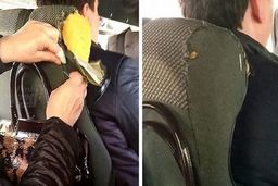 اقدام عجیب یک بانوی هموطن در اتوبوس+عکس