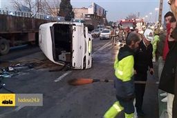 جزئیات واژگونی خونین مینی‌بوس در مشهد