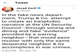 واکنش ظریف به شوی جدید و قلابی ترامپ در سازمان ملل