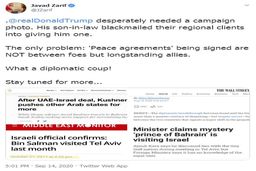 کنایه سنگین ظریف به آمریکا و امارات