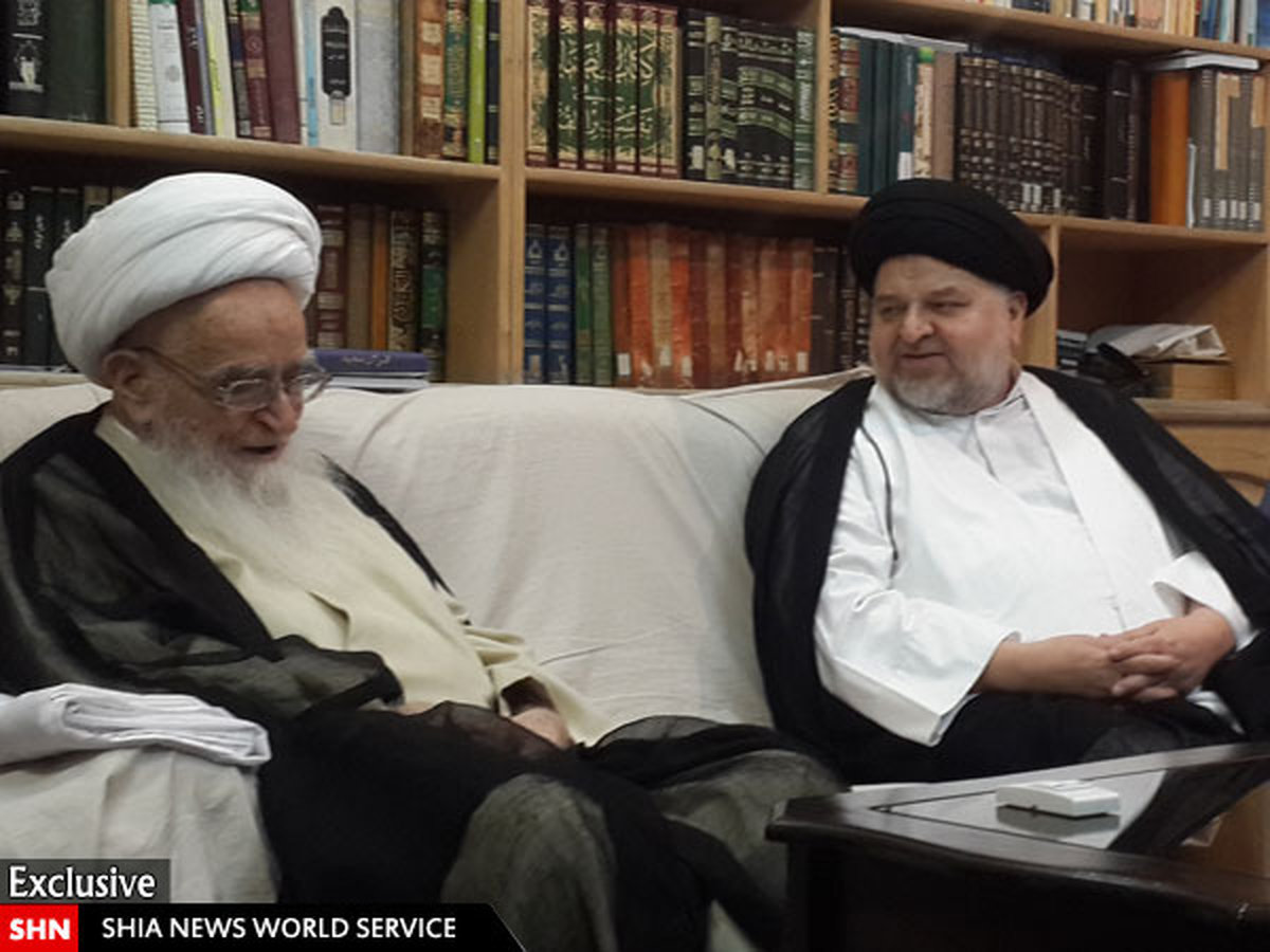 دیدار نماینده آیتالله سیستانی با آیتالله صافی گلپایگانی