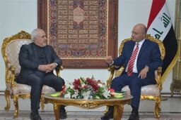 دیدار ظریف با برهم صالح رئیس جمهوری عراق 