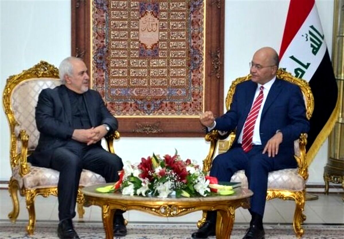 دیدار ظریف با برهم صالح رئیس جمهوری عراق 