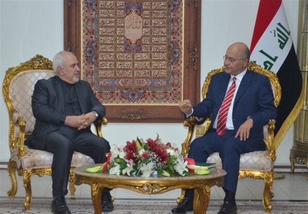 دیدار ظریف با برهم صالح رئیس جمهوری عراق 