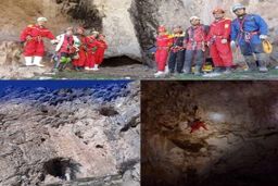 کشف یک غار با 2 دهانه در قزوین