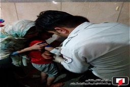 گزارش تصویری/ سقوط کودک از پشت‌بام 