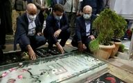 قالیباف بر سر مزار سردار سلیمانی حاضر شد