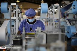 تولید ماسک در خط کارخانه|گزارش تصویری