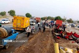 تصاویر اولیه از تصادف مرگبار در شوشتر