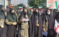 حضور زنان گارد ویژه در راهپیمایی ۱۳ آبان و قرائت بیانیه
