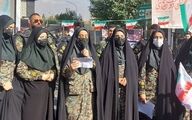 حضور زنان گارد ویژه در راهپیمایی ۱۳ آبان و قرائت بیانیه