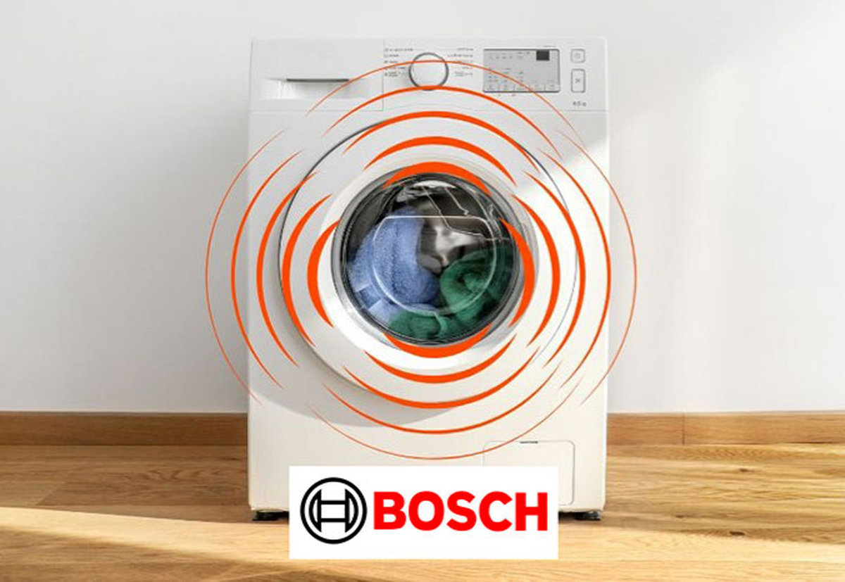 علت لرزش شدید ماشین لباسشویی بوش چیست؟ راهنمای کامل تشخیص و رفع مشکل