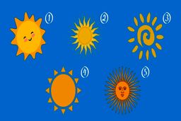 یک خورشید و انتخاب کن تا بگم کدوم ویژگیت باعث درخششت میشه | تست شخصیت شناسی