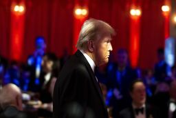 ترامپ پیدا شد و پشت تریبون مورد علاقه اش رفت