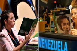 تصویر نماینده زن ونزوئلا هنگام سخنرانی ترامپ پر بازدید ترین عکس جهان