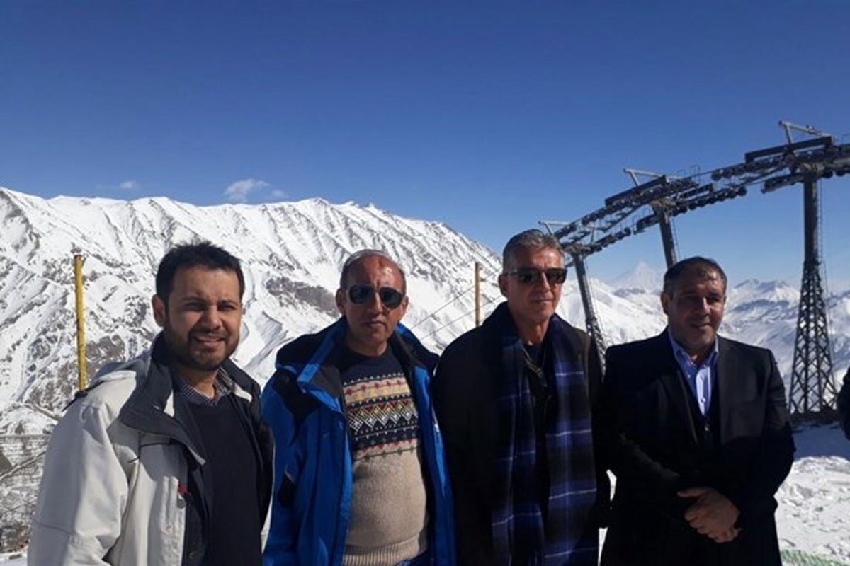 تصاویری از کی‌روش و کادر فنی تیم ملی در پیست دربندسر