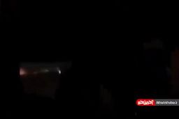 فیلم پهپادهای آمریکایی از اصابت دقیق موشک‌های ایران به عین الاسد