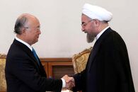 سفر آمانو به تهران، دیدار با روحانی و شمخانی
