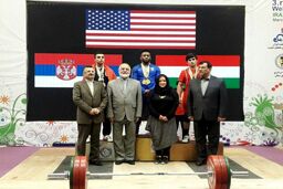آمریکا اولین مدال جام فجر وزنه برداری را گرفت