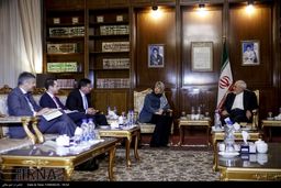 دیدار هلگا اشمید با ظریف +گزارش تصویری