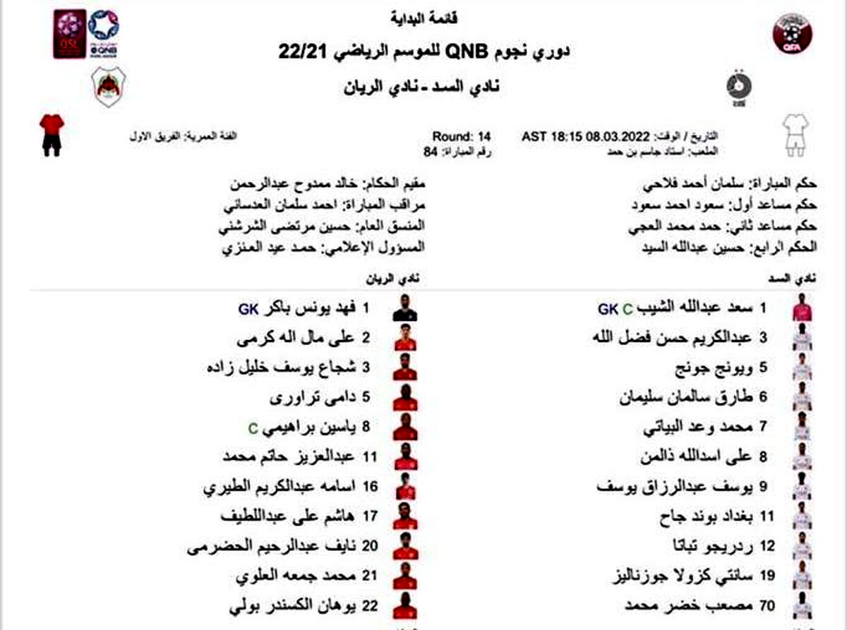 شجاع مقابل قهرمان قطر بازی می‌کند