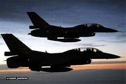 پرواز ۲۰ فروند جنگنده اف ۱۶ ترکیه به طرف مرز اسرائیل