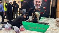 پیکر سپهبد شهید حسین سلامی در در خانه ابدی آرام گرفت + فیلم