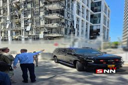 فرمانده سنتکام در محل اصابت موشک ایران مقابل وزارت جنگ + عکس