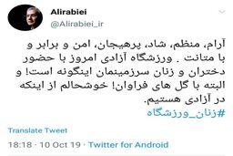توصیف سخنگوی دولت از رفتار زنان ایرانی در ورزشگاه آزادی