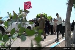 استقبال از پیکر سه شهید گمنام دوران دفاع مقدس در فرودگاه