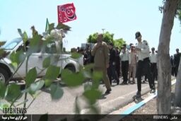 استقبال از پیکر سه شهید گمنام دوران دفاع مقدس در فرودگاه