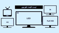 جدیدترین لیست قیمت تلویزیون در بازار+جدول قیمت